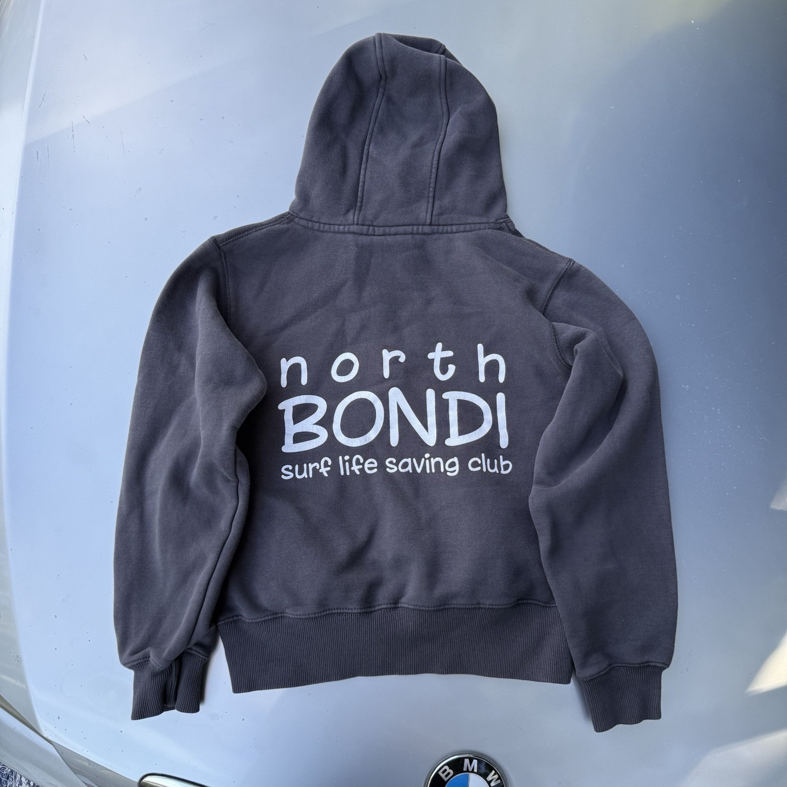 Vintage North Bondi Beach Saving Club Surfer Cotten Blend Fleece Hoodie Youth 8